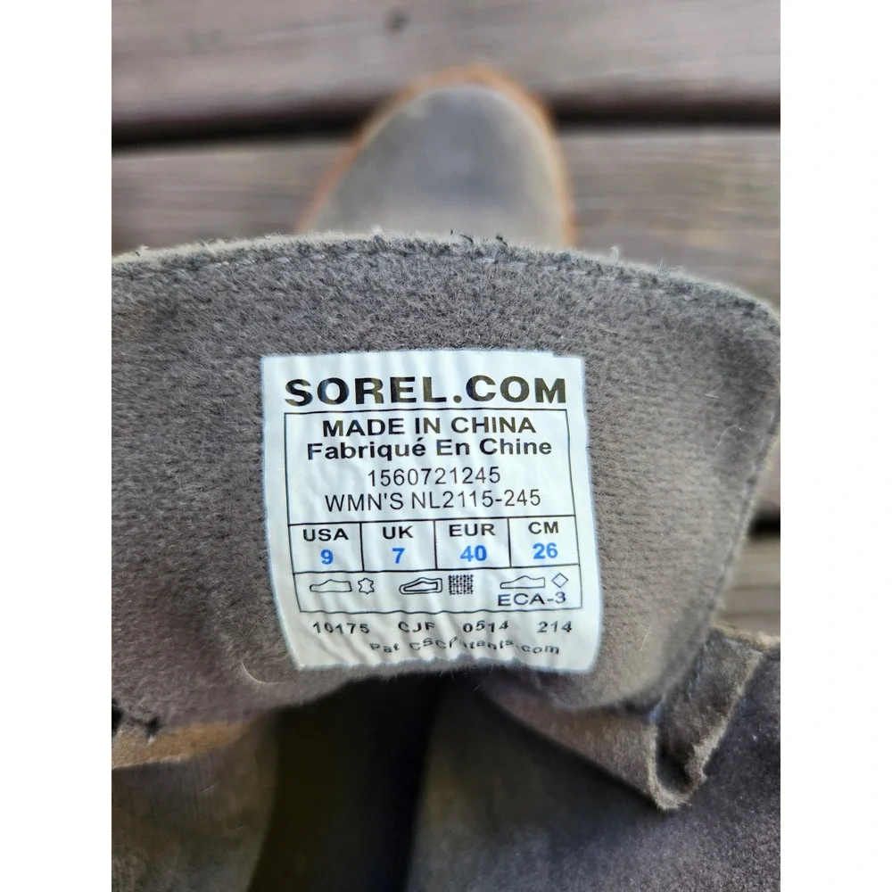 Sorel Toronto‎ Wedge Ankle Boots Major Oiled Suede Lace Up NL2115-245 Size 9